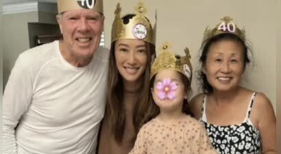 谢婷婷在加拿大为女儿庆生，外籍男友也参与，与6岁Sara相处愉快