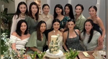 林恬儿在家为陈晓丹庆生，12位名媛盛装出席，杨永晴也在气质淡雅