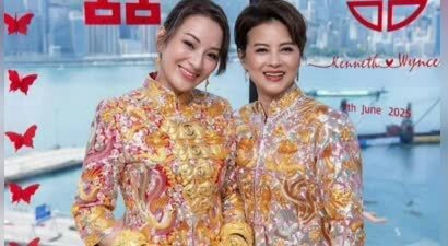 恭喜！香港知名星二代大婚，戴各种金器风光出嫁，去年宣布生女