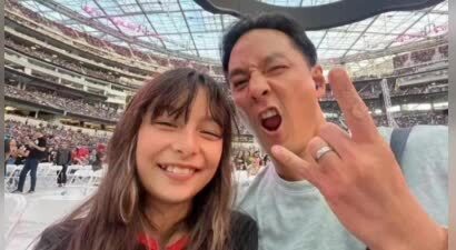 吴彦祖晒照！12岁混血女儿吴斐然眉眼英气，似爸又似妈