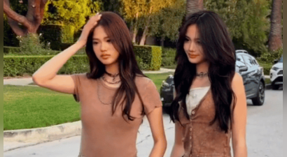 钟丽缇两女儿美国拍vlog！Jaden考拉混血颜值太吸睛