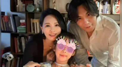 伊能静女儿在巴黎过生日，秦昊一脸宠溺，小米粒9岁了长得像奶奶