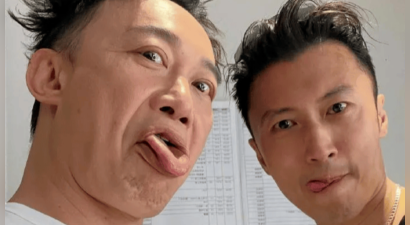 歌手陈奕迅晒出和谢霆锋的合照：两名“细路”在后台相遇