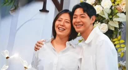 刘品言挺5个月孕肚领证，素颜拍结婚照老很多，老公希望包容孕妇