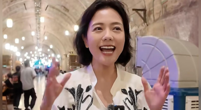 杨乐乐回重庆吃防空洞火锅，偶遇《一路繁花》剧组，只有宁静和她热情打招呼