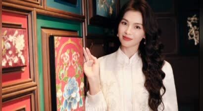 刘涛新中式造型诠释东方美学，一袭素衣温婉大气