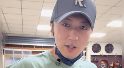 谢霆锋现身重庆小馆吃串串香 辣得过瘾超满足