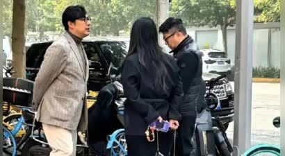 李湘王岳伦离婚后街头聊天被偶遇 二人相处融洽氛围轻松