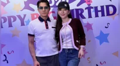 方媛生完孩子才4天，为郭富城庆60大寿！穿紧身牛仔裤，小腹平坦震惊网友