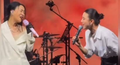 巩俐、那英、宋佳三位女王同台！那英邀宋佳合唱，巩俐听得陶醉