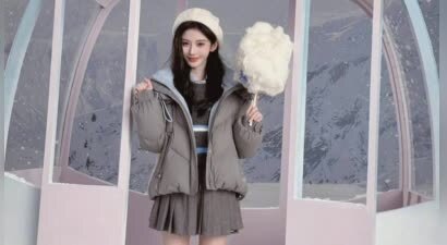 鞠婧祎穿超短裙化身傲娇学妹 戴贝雷帽甜笑清纯温柔