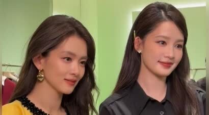 成都这一天，35岁李沁和32岁陈浩宇同框，骨相和皮相的差别真的很大