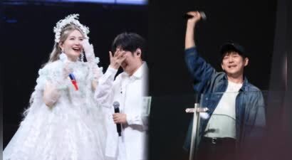 50岁何炅现身谢娜演唱会，3个细节暴露真实关系，幸亏他俩没结婚