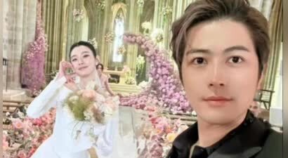 陈学冬罕现身，参加奚梦瑶婚礼，他车祸后做三年手术，很久没露面