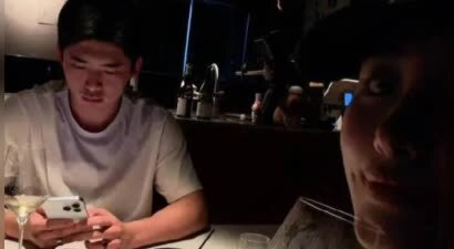 杨采钰晒与丈夫约会照，穿休闲装状态超好