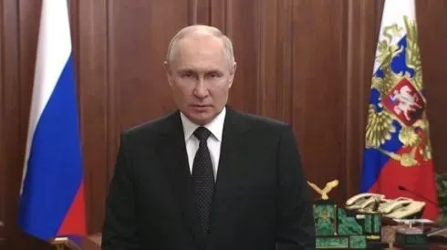 6月24日，俄罗斯总统普京发表电视讲话 / 视频截图