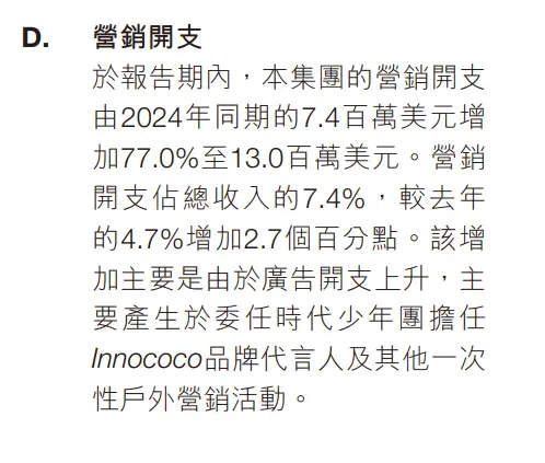图为2025年IFBH营销开支 图源:网络