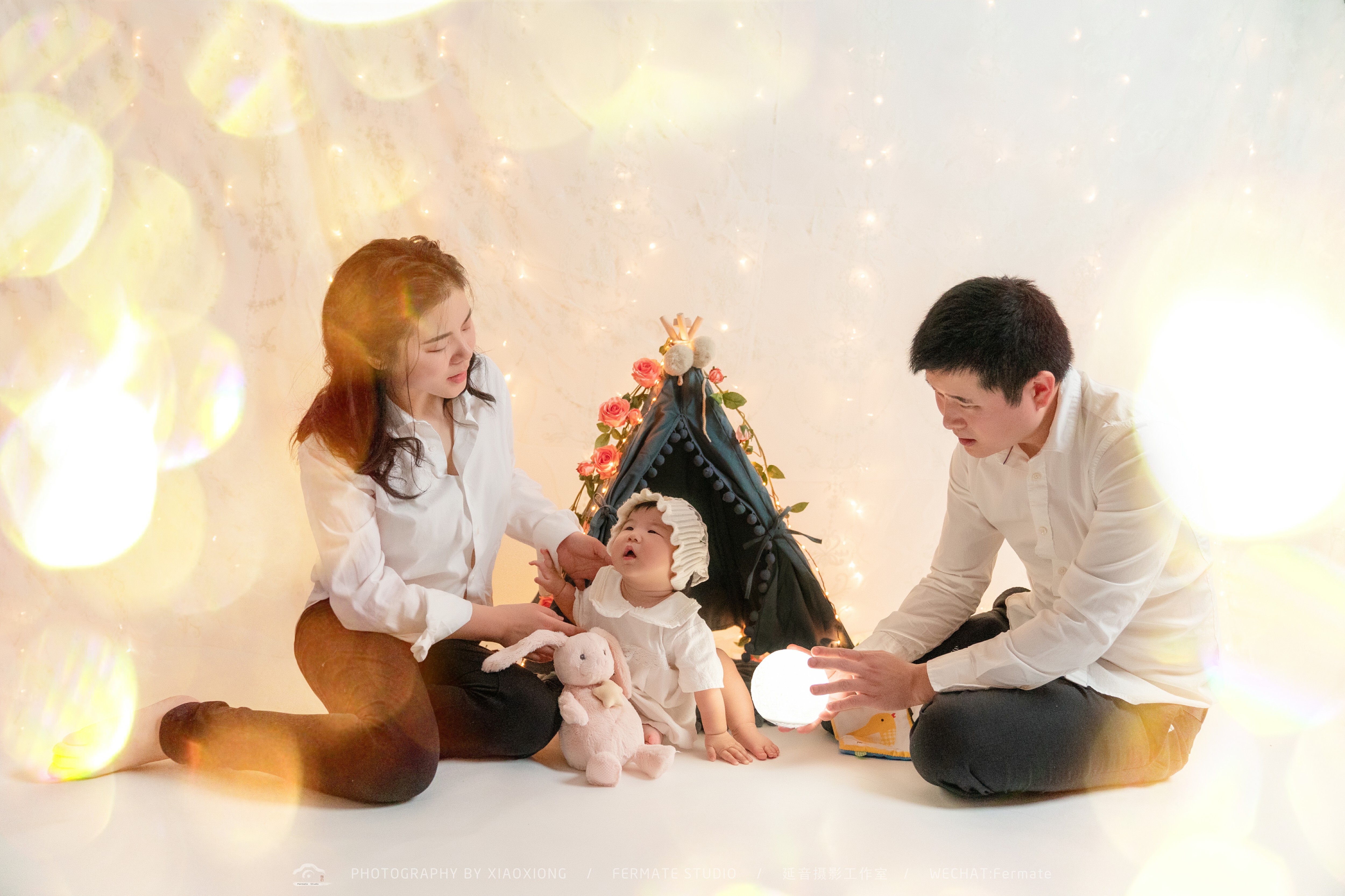 婴儿照哺乳照全家福