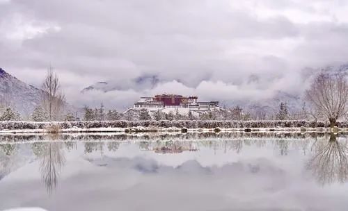 12月10日，拉萨，雪后的布达拉宫圣洁肃穆。视觉中国供图