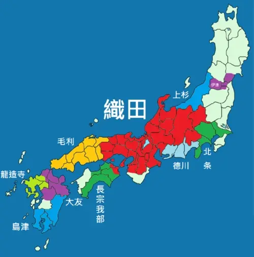 ▲1582年的日本