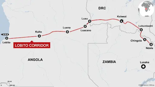 “洛托比走廊”路线图