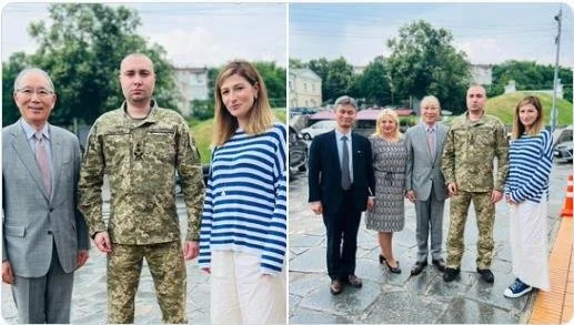 ↑乌克兰第一副外长埃米娜·扎帕罗娃发布的两张合照