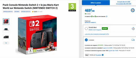 罕见！Switch 2在法国已永久降价 套装性价比直升