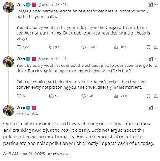 特朗普撤销电动汽车“强制令”  特斯拉高管：电动车更健康