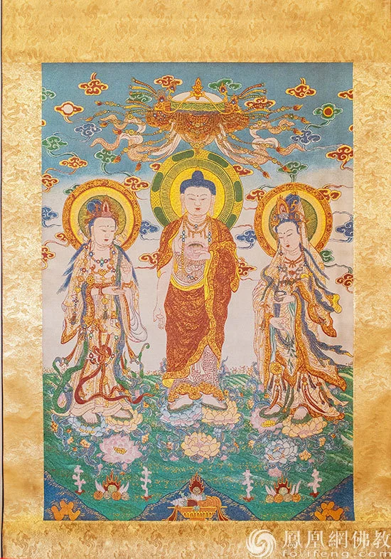 缂丝西方三圣（佚名）