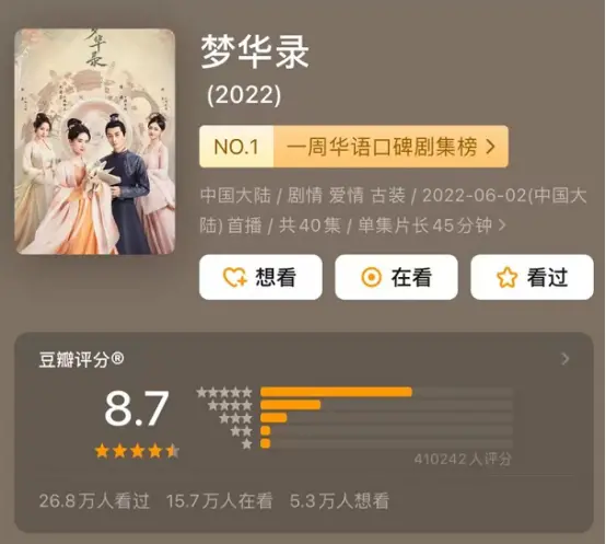 再评《梦华录》：高分下有些遗憾