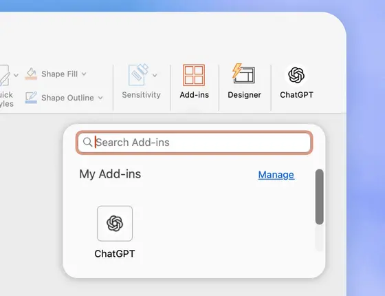 OpenAI推Beta版ChatGPT for PowerPoint，可生成、编辑、完善幻灯片