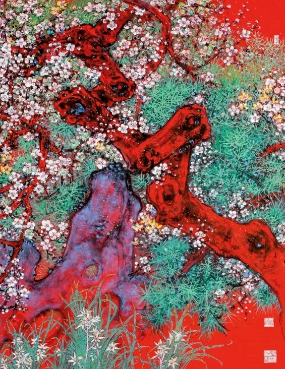 《盛景中国红》局部-3