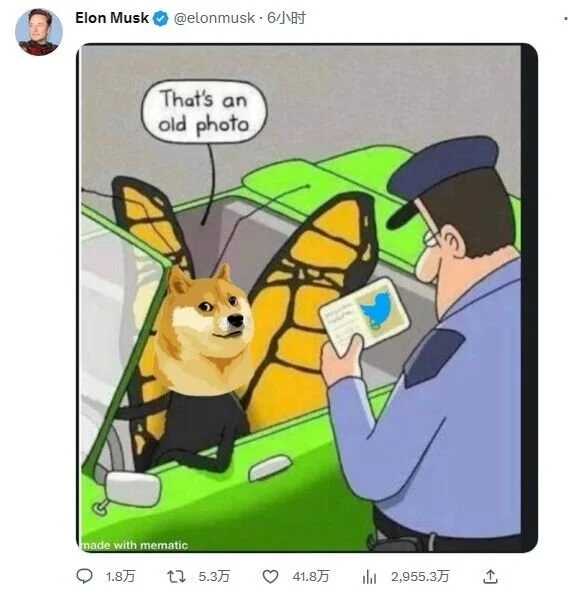 就是玩！馬斯克將推特圖標換成柴犬頭像：還發了一幅漫畫