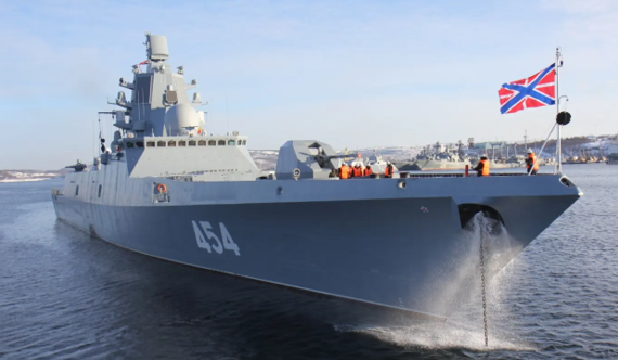 首次搭载海基高超武器 俄最新1艘22350型护卫舰海试