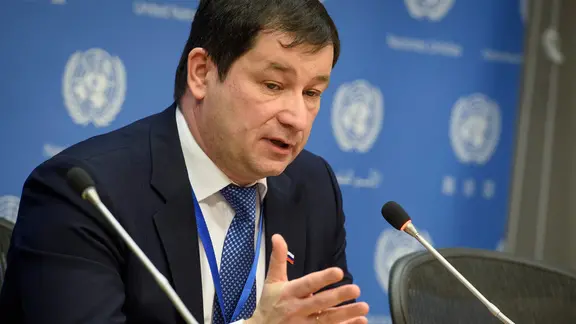 俄罗斯常驻联合国第一副代表波利扬斯基 图源：联合国官网