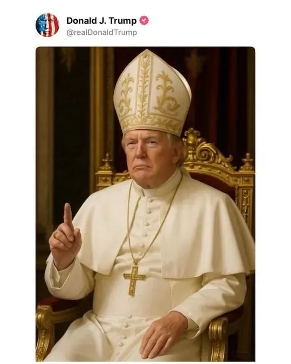 Trump posts spoof picture of himself dressed as Pope - NZ Herald