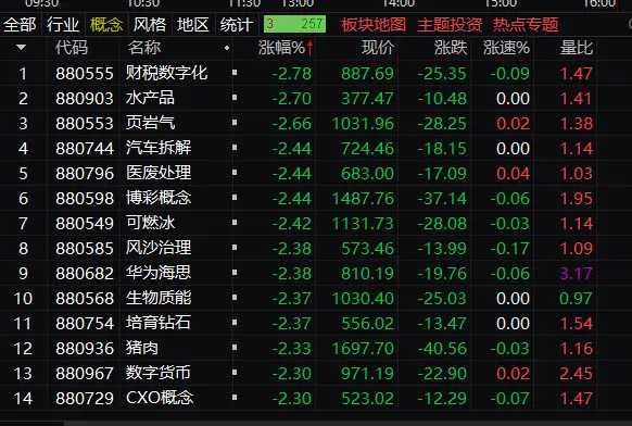 午評：創(chuàng)業(yè)板指跌1%再創(chuàng)調(diào)整新低，全市場下跌個股超4600只