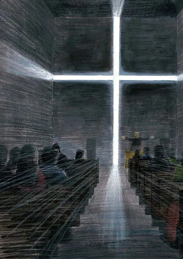 《调皮的建筑师》》书中“光之教堂”手绘图