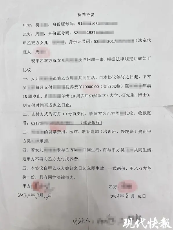 撫養(yǎng)協(xié)議