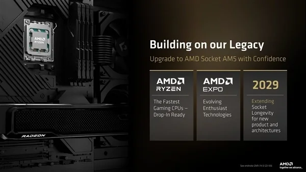 AMD正式官宣！AM5插槽寿命延长至2029年：Zen7也不用换主板了