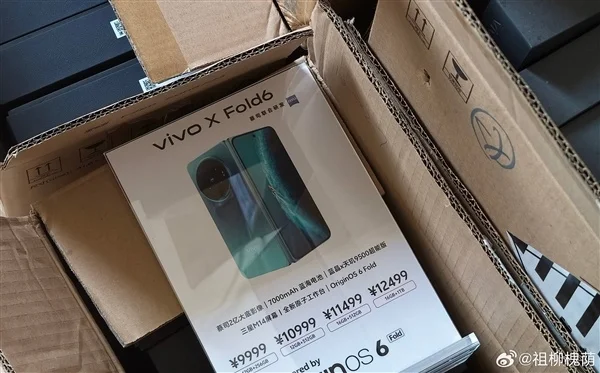 vivo X Fold6价格偷跑:起售价9999元 较上代涨了3000元