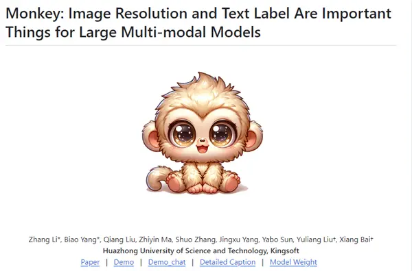 华科大发布AI大模型猴子：部分超越GPT-4