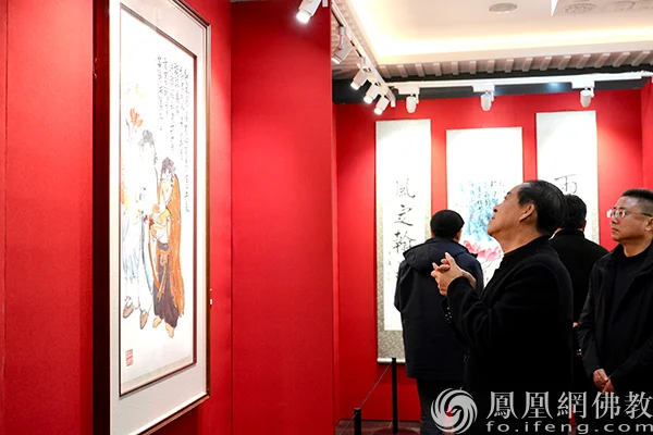 佛教文化的独特诠释，沛溪书画禅作品展在苏州寒山寺开幕