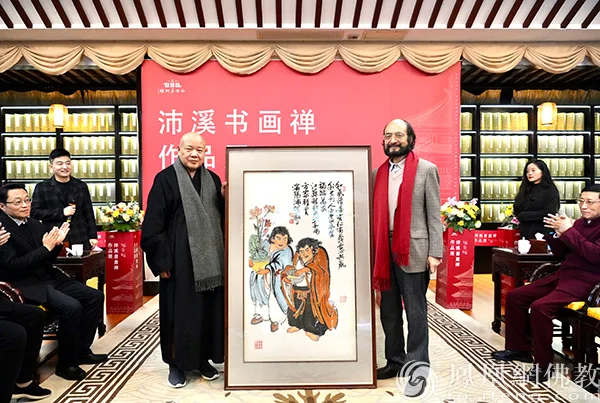 佛教文化的独特诠释，沛溪书画禅作品展在苏州寒山寺开幕