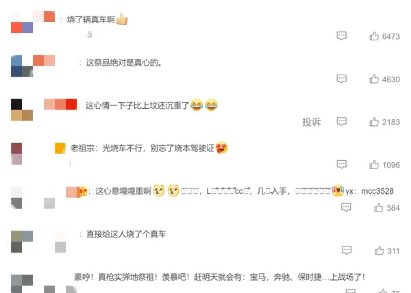 村民上坟致停墓地旁的奥迪被烧成空壳 网友：这祭品壕（奥迪司机被烧）