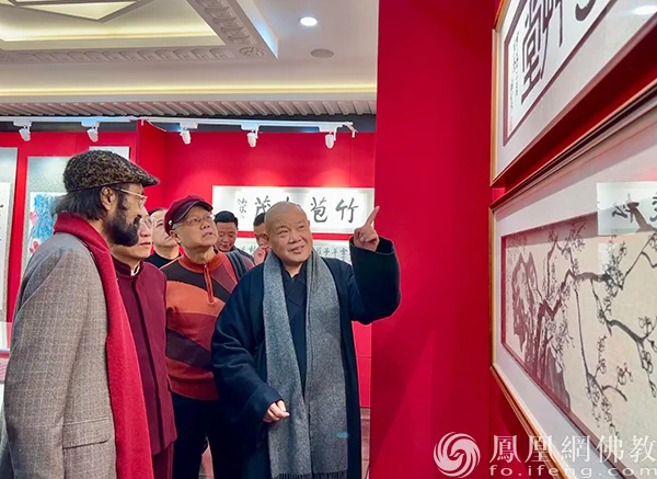 佛教文化的独特诠释，沛溪书画禅作品展在苏州寒山寺开幕