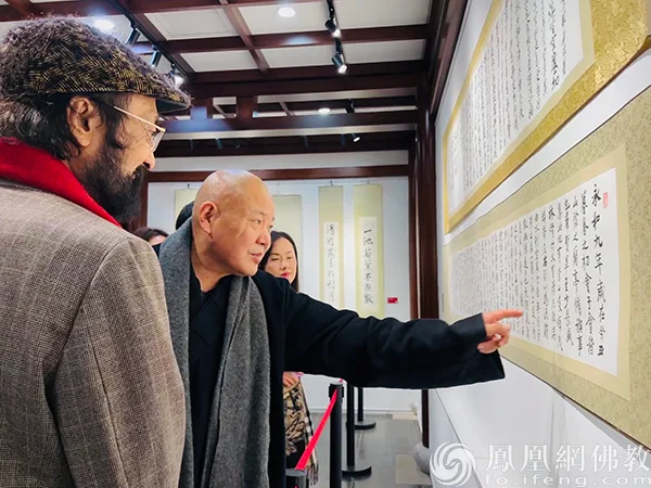 佛教文化的独特诠释，沛溪书画禅作品展在苏州寒山寺开幕