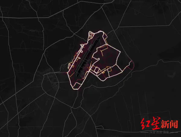 ↑美士兵打开健身软件定位，暴露了美军分布、基地甚至巡逻路线