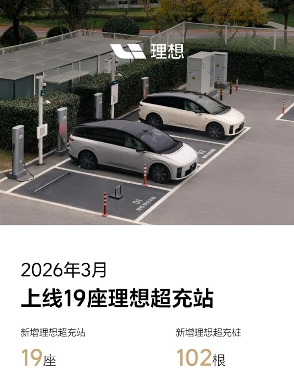 全国最大!理想超充站达4057座 超22000根超充桩