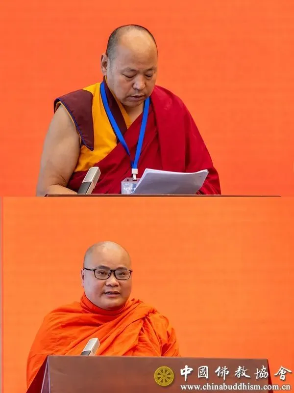 嘉木杨·巴力吉喇嘛、都叫法师发言